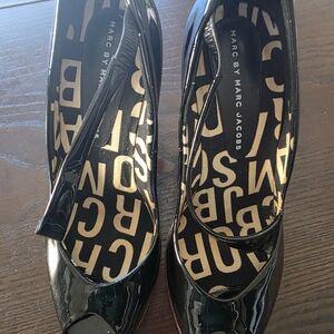 Marc by Marc Jacobs Black Patent Leather Mary Jane Flats